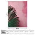 thumbnail image 4 of JRXY Flannel Fleece Blanket Tropical Green Leaves Summer Leaf Hawaii California Tree Jungle White, 4 of 6