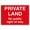 Warning Sign 1, variant on Warning Sign - Private Land No Public Right of Way, Aluminum Rust-Proof Security Sign for Private Farms, Rural Properties, Restricted Lands, 12X8inch
