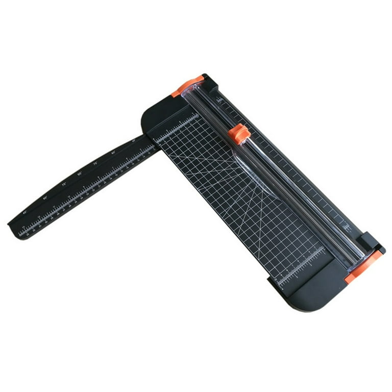 857A5 Paper Cutter Sliding Portable Mini Trimmer with Foldable Ruler for  Craft Blue ABS,Metal 
