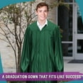 thumbnail image 6 of Endea Graduation Shiny Hunter Green Graduation Gown, 6 of 8