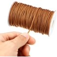 thumbnail image 1 of Cuerda de sombra trenzada marrón de 1,8 mm, 55 yardas/rollo con 4 piezas de colgante de madera marrón para sombra de aluminio, plantas de jardinería y manualidades (marrón) LingWen 8390605735493, 1 of 1