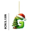 thumbnail image 3 of Personalized Acrylic Letter Christmas Pendant - 2D Monogram Tree Ornament Family Initial Decor Car Hanging Holiday Gift(G), 3 of 4