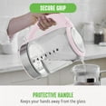 thumbnail image 4 of GreenLife 1.7 Liter Glass Electric Kettle, Easy One Touch Use, Quick Heating, Filtered Spout, LED Base, Auto Shut-Off, Cordless Serving, Coffee and T, 4 of 9