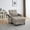 khaki, variant on 49" Soft Fabric Couch Bed, Multifunctional Convertible Sofa Bed with adjustable backrest, Convertible Chaise Lounge Indoor with usb port and swivel side table for living space and apartment, Beige