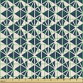 thumbnail image 2 of Ambesonne Geometric Fabric by the Yard Upholstery, Different Size Triangles, 10 Yards, Champagne and Night Blue, 2 of 5