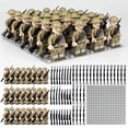 thumbnail image 1 of 24 piezas de minifiguras militares, soldados del ejército británico, figuras de acción con equipo y soporte de base, bloques de construcción, juguetes para niños, regalos de cumpleaños de Navidad, 1 of 4