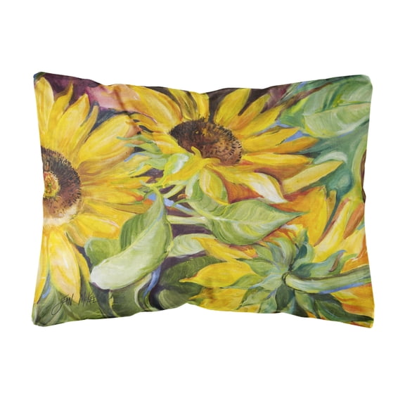 Carolines Treasures JMK1122PW1216 Sunflowers Canvas Fabric Decorative Pillow 12H x16W multicolor