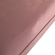 Noble House Mohammad Channel Stitch Velvet 3 Seater Sofa, Blush