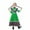 Green, variant on Girls' Dresses Mexican Long Sleeve Multicolor Princess Dance Party Kids Outfits