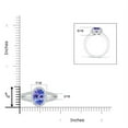 thumbnail image 4 of ANGARA Natural Oval 1.9 ct Tanzanite Split Shank Halo Ring in 14K White Gold for Women (Size-9x7mm) | December Birthstone, Birthday, Anniversary, Jewelry Gift for Women | Natural Tanzanite Ring, 4 of 4