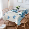 thumbnail image 2 of Christmas Snowflakes Table Cloth Waterproof Dining Tablecloth Kitchen Decorative Party Table Cover, 2 of 7