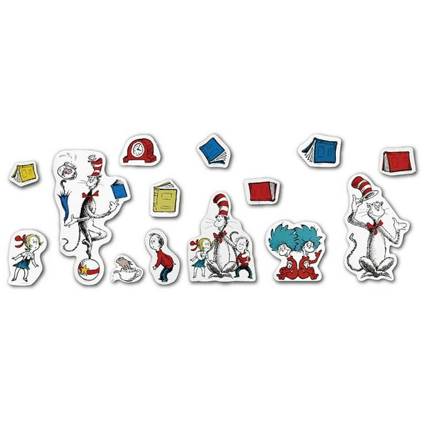 Dr Seuss S Cat In The Hat Large Characters Bulletin Board Set 4 Panels 17 X 24