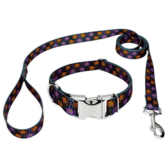 Country Brook Petz® Premium Creepy Crawlers Dog Collar and Leash Limited Edition, Small