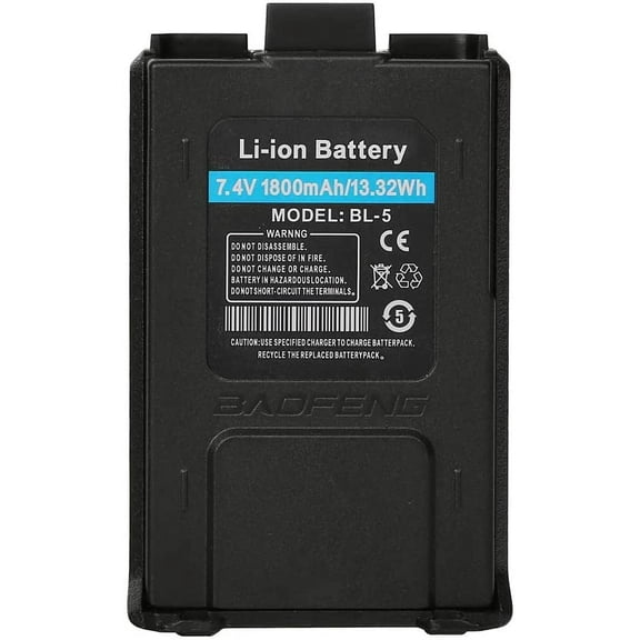 7.4V 1800mAh Li-Ion Original BAOFENG BL-5 Rechargeable Battery For Baofeng All UV-5R Series and BF-F8 BF-F9 Series Portable