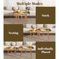 thumbnail image 4 of Set of 2 Triangle End Table Scenic Sunset Lake Beautiful Countryside Summer White Set of 2 Side Tables End Tables, Nesting Tables for Living Room, 4 of 5
