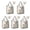 Pioneer Flower Floral, variant on 5 Pack Foldable Shopping Bag,Pioneer Flower Floral Print Pattern Reusable Grocery Bags with Pockets,Large Reusable Tote Bags with Handles Waterproof & Lightweight