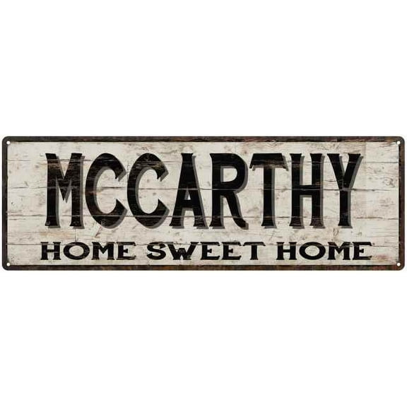 MCCARTHY Rustic Home Sweet Home Sign Gift 6x18 Metal Decor 106180084348