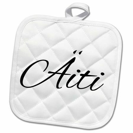 

3dRose Aiti - word for Mom in Finnish - Mother in different languages Finland - Pot Holder 8 by 8-inch
