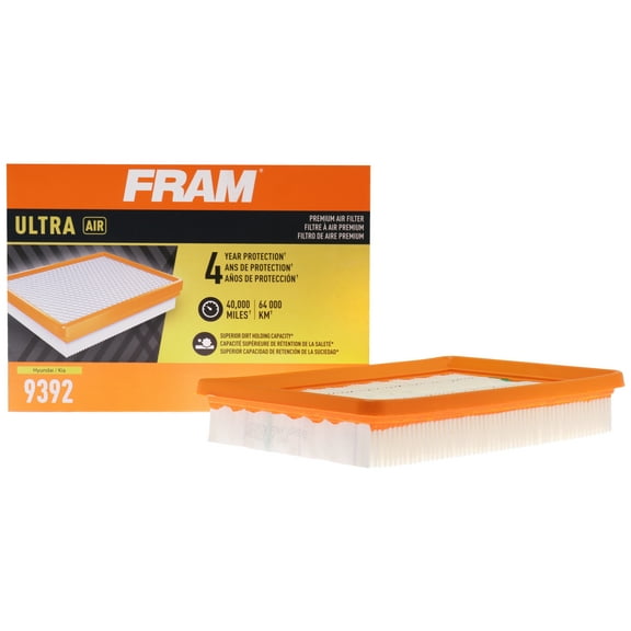 FRAM Ultra Air XGA9392, Premium Engine Air Filter, Replacement Filter for Select Hyundai and Kia Vehicles Fits select: 2001-2006 HYUNDAI ELANTRA, 2006-2009 KIA SPECTRA