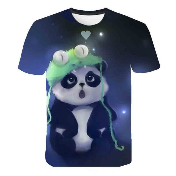 Verano 2023, camiseta de dibujos animados en 3D para niños, camiseta con estampado de animales para niños y gatos, camisetas para niñas, camisetas de dibujos animados para niños, ropa de animales 5T Gao Jinjia LED