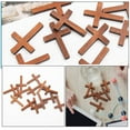 thumbnail image 3 of WASHWEPE Solid Wood Crafts Pendant 50Pcs 1.6x1.2x0.3In, 3 of 6