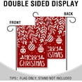 thumbnail image 2 of Merry Christmas Ball Small Decorative Garden Flag, Xmas Ornament Holly Red Berries Plants Leaves Yard Lawn Outside Decor, Winter Holiday Farmhouse Outdoor Home Decoration Double Sided 12 x 18, 2 of 6