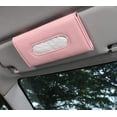 thumbnail image 5 of RUseeN Car Tissue Holder, Tissue Holder for Car with High-End Lotion Facial Tissues, Car Visor Tissue Dispenser, Car Napkin Holder, PU Leather Tissue Holder in car, Sun Visor Accessory, Pink, 5 of 7
