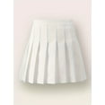 thumbnail image 4 of Girls' Pleated Skirt With Safety Shorts Solid Color School Uniform Style Summer Party Performance Mini Skirt Black - Suitable For Party Occasions, 4 of 5