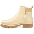 thumbnail image 2 of Journee Signature Womens Genuine Leather Bristol Round Toe Block Heel Chelsea Booties, 2 of 8