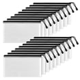 thumbnail image 2 of Paokuoon Porte-Dossiers en PVC 12 Pcs Pochette Étanche Réutilisable Transparente pour École Bureau Maison, 2 of 8