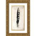 thumbnail image 1 of Symposium Design 18x32 Gold Ornate Wood Framed with Double Matting Museum Art Print Titled - Quill, 1 of 4