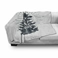 thumbnail image 2 of Saying Soft Flannel Fleece Blanket, Lets Get Lost in the Woods Grunge Style Wording on a Tree Nature Sayings, Cozy Plush for Indoor and Outdoor Use, 50" x 70", Dark Night Blue White, by Ambesonne, 2 of 5