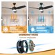 thumbnail image 4 of Vagizm Ventilador de Techo de 42 Pulgadas con Luz - Ventilador de Techo Moderno de 3 Aspas para Sala de Estar y Recámara - Motor CC Silencioso - 3 Cct - 6 Velocidades - Regulable - Función Reversible - Negro, 4 of 8