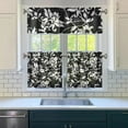 thumbnail image 3 of Bohemian Floral Kitchen Curtains 24 Inch - 3 Panel Vintage Farmhouse Set with Wildflowers & Butterflies, Rod Pocket Window Treatment for Rustic Decor, 3 of 6