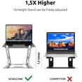 thumbnail image 4 of Laptop Stand – Lightweight & Durable Metal Design - Aluminum Foldable Portable Computer Stand - Ergonomic Laptop Holder - Multi-Angle Notebook Riser – For All Laptops 11-17”, 4 of 8
