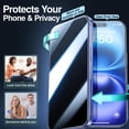 thumbnail image 2 of [3 Pack] KisonovaGuard Compatible with iPhone 16 Plus / iPhone 15 Plus / iPhone 15 Pro Max Privacy Screen Protector [6.7 Inch], Tempered Glass, Scratch-proof, Bubble Free,Ultra Resistant [9H Hardness, 2 of 6