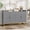 grey, variant on 47.2" Buffet Cabinet with Ample Storage, Sideboard Buffet with 4 Doors, Modern Console Table with Adjustable Shelf and Metal Legs, Black Accent Cabinet for Living Room, Dining Room and Kitchen