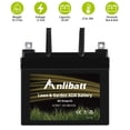 thumbnail image 2 of ANLIBATT Lawn Mower Battery AGM Group Size U1 12 Volt 300 CCA Sealed Lead Acid Battery for John Deere, Toro, Cub Cadet, and Craftsman Garden Mower Tractor Lawnmower, 2 of 6