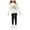 Black, variant on Wxirdiow Girls Pant Sets Big Girls Clothes Set Kids Outfits Long Sleeves Knit Top Print Crop Top Solid Color Cargo Pants Sets 2pcs Clothing White Size,11-12 Years