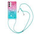 thumbnail image 1 of Funda para Samsung Galaxy S23 FE 5G Brillantina Líquida Divertida Reluciente y con Cristales en Movimiento Cuerpo Cruzado con Cordón Ajustable, 1 of 5