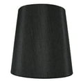 thumbnail image 5 of Meriville Set of 6 Black Faux Silk Clip On Chandelier Lamp Shades, 4-inch by 5-inch by 5-inch, 5 of 5