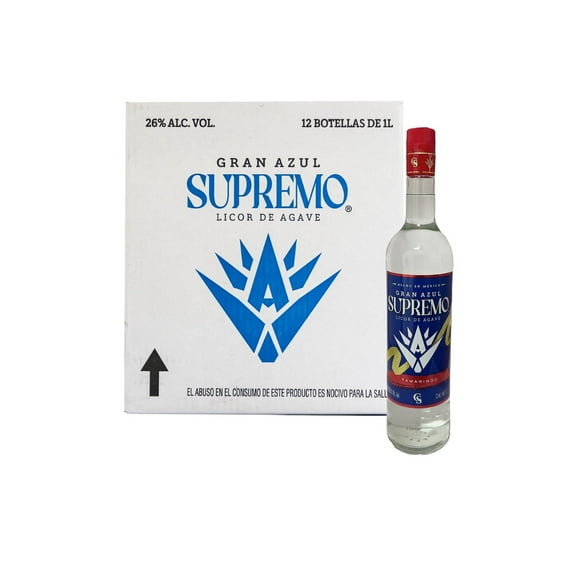Caja Licor de Agave Gran Azul Supremo Tamarindo 1000 Ml Gran Azul Supremo Licor de Agave