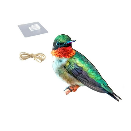 

Veki Bird Wooden Pendant Wall Sticker Living Room Bedroom Home Decoration Hummingbird Wooden Sign Hanging Decorations