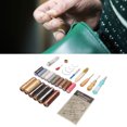 thumbnail image 1 of Leather Sewing Kit, Leather Working Kit Tape Measure 16 Colors Waxed Thread Sewing Thimble DIY  For Leather Craft, 1 of 8