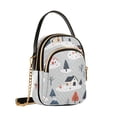 thumbnail image 7 of FORMRS Crossbody Bag for Women Quilted Travel Shoulder Cell Phone Purse with Chain Strap Handbag, Cartoon Blue Houses, 7 of 7