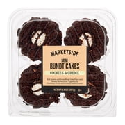 Marketside Cookies & Creme Mini Bundt Cakes, 14 oz, 4 Count, Baked, Shelf Stable