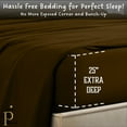thumbnail image 3 of Split Queen 7-PC Sheet Set [4-Pillowcases] - 1000-Thread Count 100% Organic Cotton, 25" Deep Pockets - Chocolate, 3 of 7