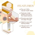 thumbnail image 4 of GiGi Natural Muslin Waxing Strips, Large Pre-Cut Epilating Wax Strips for Hair Removal, 3" x 9", 100-Pack, 4 of 6