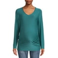 thumbnail image 6 of Time and Tru Women's Maternity Long Sleeve V-Neck T-Shirt, 6 of 6