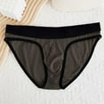 thumbnail image 2 of khonts,Men's Briefs Low Waisted Breathable Underwear Simple Threaded Triangle Pants Comfortsoft Stretch Lounge Underpants Coffee XXL, 2 of 3